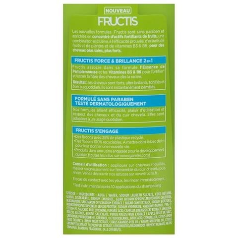Fructis Shampoo Fortificante Forza & Lucido 2 in 1,  250 ml - [ confezione Da 4] - Foto 2