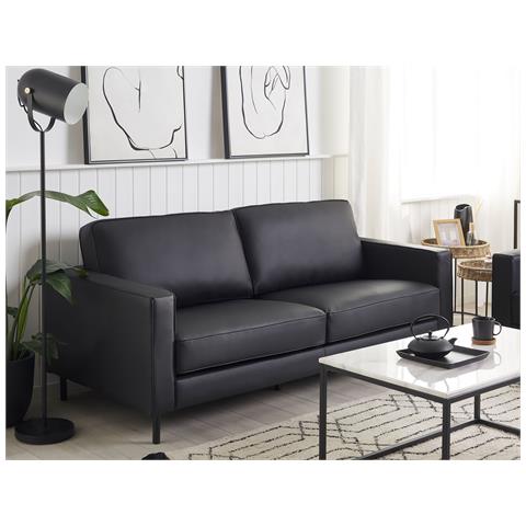 Divano In Pelle Nera Savalen - Foto 19