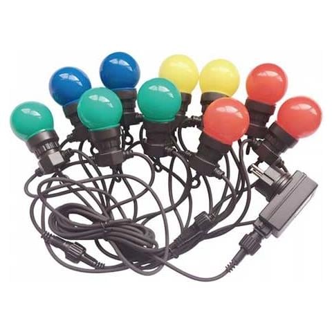 V-tac Vt-70510 Catenaria Luminosa Led Rgb Lampadine 10pcs 5m Raccordabile Con Ingresso E Uscita 2pin Ip44 - Sku 7435 - Foto 1