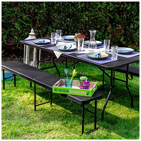 larghezza: da 50 a 70 cm Gräfenstayn crema Poliestere 50 x 220 cm modello: Valentin – Set di 3 teloni di copertura per panche o tavoli 