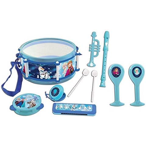 Disney Congelata Elsa Anna Giocattolo, Set 7 Strumenti Musicali Di, Da Gioco Comodo Trasportare, Blu / Bianco, K360fz - Foto 1