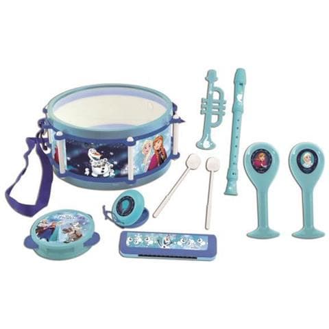 Disney Congelata Elsa Anna Giocattolo, Set 7 Strumenti Musicali Di, Da Gioco Comodo Trasportare, Blu / Bianco, K360fz - Foto 4