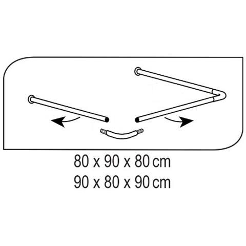 159501 Bastone Angolare Universale In Alluminio Diametro: 21 Mm Colore: Bianco - Foto 5