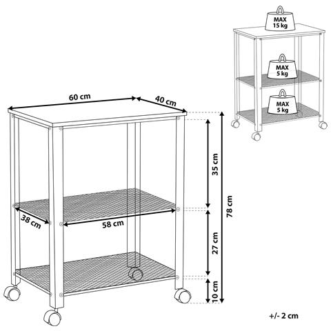Carrello Portavivande Vintage / Nero Bolzano - Foto 16