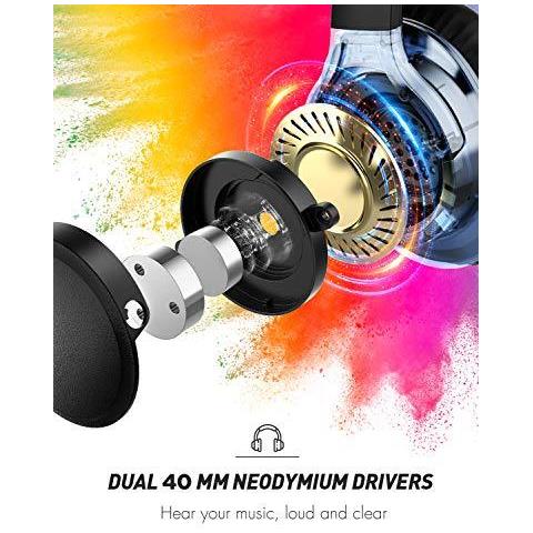 MPOW - H7 Wireless Headphones Sopra Lorecchio Hi-fi Stereo Bluetooth E Via  Cavo Delle Cuffie Con Cvc6.0 Mic Cuffie Leggere Con Morbida Memoria  Paraorecchie Della Proteina Per Home Office Classe Online Del