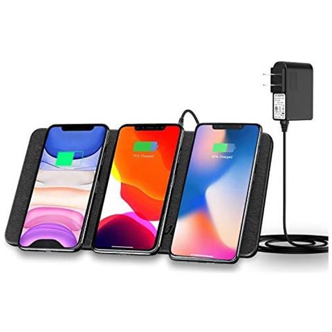 Caricatore Wireless, Je Tripli Dispositivi Caricabatterie Wreless Charger Per Iphone 12/12 Mini / 12 Pro Max / se 2020 / iphone11 / xr / airpods Pro, Galaxy S20 / s10 / Note10 Serie, Xiaomi / huawei Serie - Foto 1