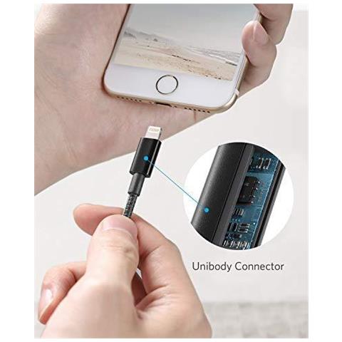 Caricatore Di Iphone 33 Ft 1 M Nylon Premio Fulmini Cavo Mfi Certificato Di Apple Caricatore Cavo Usb Veloce Cavo Di Ricarica Per Nuovo Airpods Iphone Xs Xr Iphone X 877 Plus Ipad Pro Air 2 E Altro - Foto 4