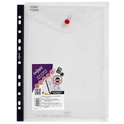A4 Ad Alta Capacit Polyfile Ringbinder Popper Portafoglio Ritratto - Clear Confezione Da 5 Rif 15749 - Foto 1