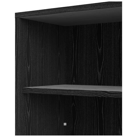 Libreria Sybille, Scaffale Da Ufficio, Mobile Portalibri, Biblioteca, 89x40 H113 Cm, Nero - Foto 11