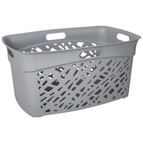 Cesto Per Biancheria Alméria - 45 L - 4 Manici - Grigio Cemento - 59 X 40 X 28 Cm - Foto 1