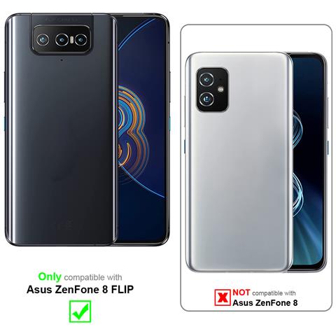 Cadorabo Custodia Compatibile Con Asus Zenfone 8 Flip In Lilla Scuro Fiore - Coperchio Protettivo In Design Floreale Con Chiusura Magnetica, Funzione Stand E Slot Per Carte - Foto 2