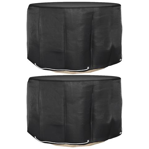 Coperture Mobili Da Giardino 2pz 6 Occhielli 125x75 Cm Rotonde - Foto 1