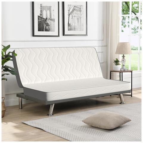 Materasso pieghevole 140x200, per Divano Letto Click Clack - con taglio centrale, versatile e compatto, Ortopedico. - Foto 5