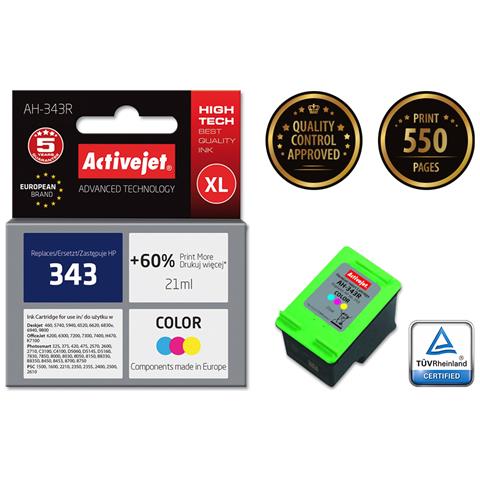 AH-343R cartuccia d'inchiostro 1 pz Compatibile Resa elevata (XL) Ciano, Magenta, Giallo - Foto 1