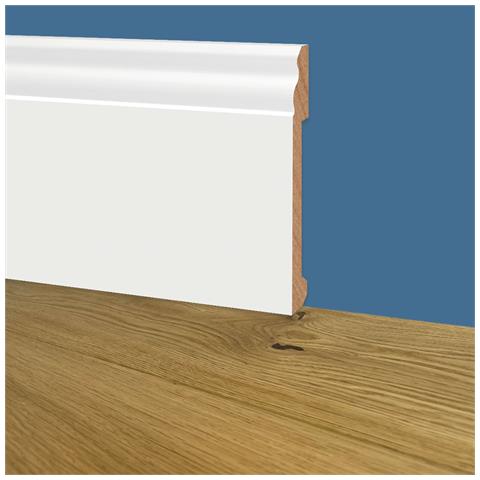 100ml Di Battiscopa Ducale Gigante In Polimeri Equalwood Hi-tec 200x14x2000mm - Bianco - Foto 1