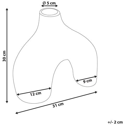 Vaso Da Fiori Lamia Realizzato A Mano Ceramica Nero - Foto 6