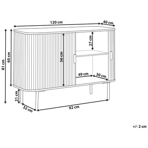 Armadio Lindon Legno Di Paulownia Marrone/nero - Foto 2