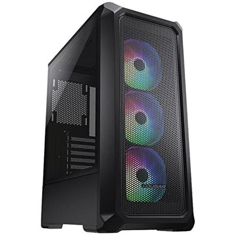 Cabinet Atx Midi Tower Archon 2 Mesh Rgb Gaming Nero 210x470x380mm 7slot 2x3,5' 2x2,5' Vetro 3xfanrgb - Foto 1