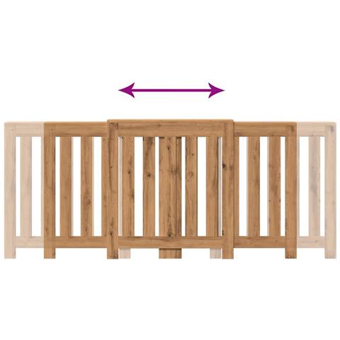 Copertura Termosifone Rovere Artigianale 205x21,5x83,5 Cm Legno - Foto 2