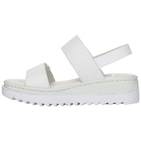Weiss Casual Open Sandals Sandali Pelle Scarpe Donna Bianco Eu 38, V4475-80 - Foto 3