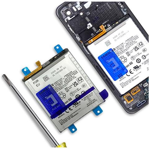 Batteria Per Samsung Galaxy S24 Fe Pacchetto Servizio 4700 Mah, Bianco - Foto 4