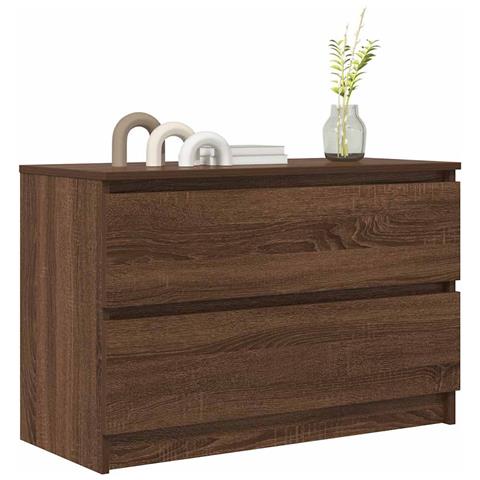 Mobile TV Rovere Marrone 80x35x54 cm in Legno Multistrato - Foto 2