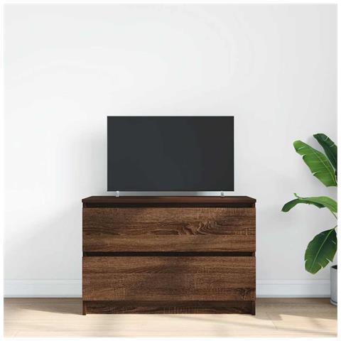 Mobile TV Rovere Marrone 80x35x54 cm in Legno Multistrato - Foto 9