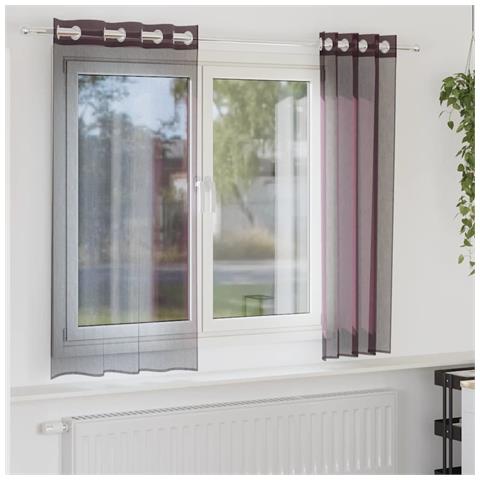 Tende In Voile Con Occhielli 2 Pz Viola 140x175 Cm - Foto 1
