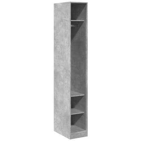 Armadio Grigio Cemento 30x50x200 Cm In Legno Multistrato - Foto 2
