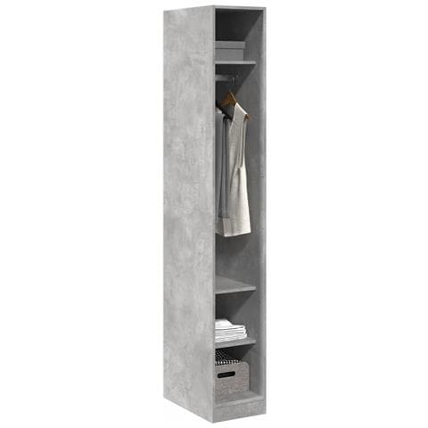 Armadio Grigio Cemento 30x50x200 Cm In Legno Multistrato - Foto 3