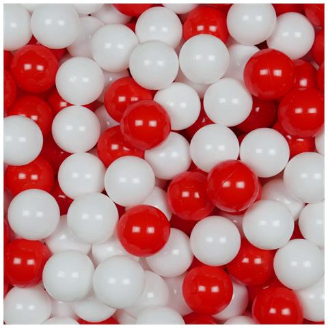 Ballen Voor Ballenbak 7cm 500st Wit, Rood - Foto 1