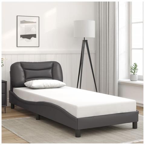 Giroletto Senza Materasso Hvar Crema 90x190 Cm In Similpelle - Foto 8