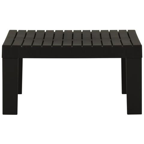 Lusso Casadino - Tavolino Da Salotto Per Giardino In Plastica Grigio - Foto 1