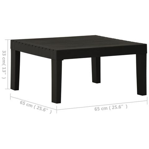 Lusso Casadino - Tavolino Da Salotto Per Giardino In Plastica Grigio - Foto 5