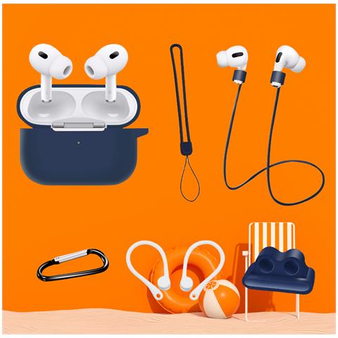 Set Di 6 Accessori Per Airpods Pro 2 - Blu Intenso - Foto 3