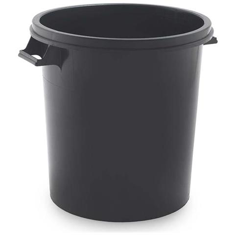 SB206 bidone per la spazzatura 100 L Rotondo Plastica Nero - Foto 1