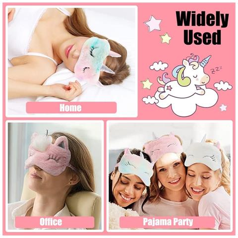 Mascherina Regolabile Per Occhi Da Gatto - Rosa Cipria Per Dormire - Foto 4