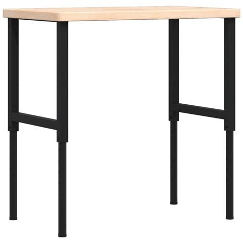 Banco Lavoro 100x60x(73-99,5) cm Legno di Rovere Rettangolare - Foto 1