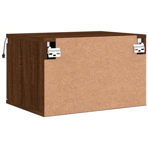 Comodino a Parete con luci LED Rovere Marrone - Foto 9