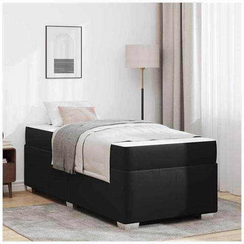 Struttura del letto Nero 90 x 190 cm Pelle sintetica - Foto 2