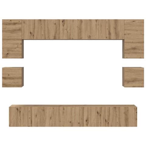 Set mobile TV 8 pcs rovere artigianale 100 x 30 x 30 cm - Foto 9