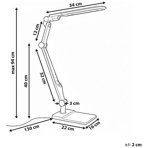 Lampada Da Scrivania A Led Pegasi Con Dimmer Bianco - Foto 5