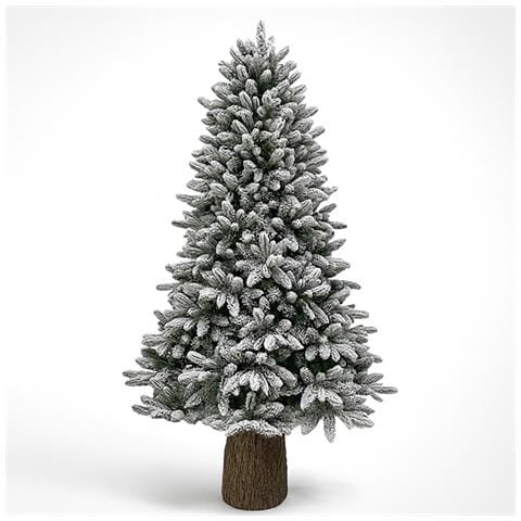Albero Di Natale Royal 180cm Innevato Base Troco Realistica 948 Punte Foltissimo - Foto 2