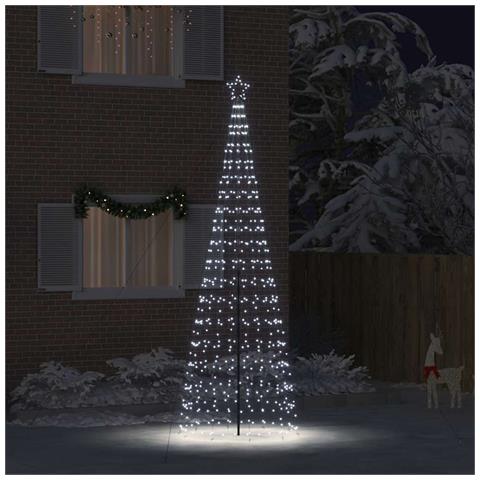 Albero di Natale LED con picchetti per il terreno Bianco freddo - Foto 2