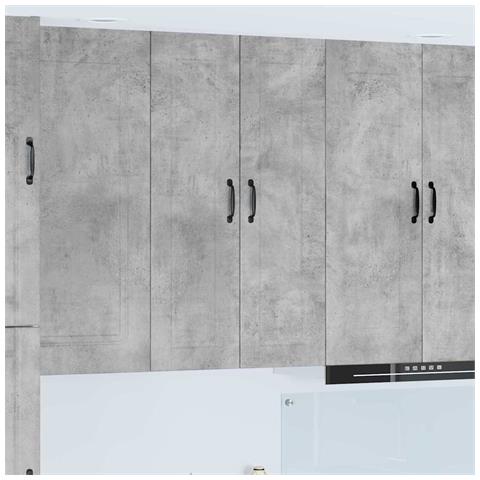 Pensile cucina con lo scaffale Grigio cemento 30 x 31 x 100 cm - Foto 2