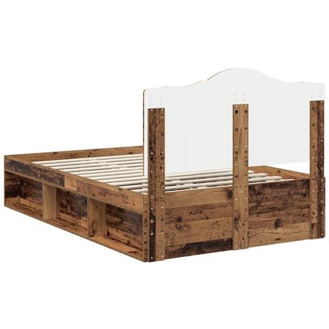 Struttura del letto Legno vecchio 135 x 190 cm Pino massello - Foto 9