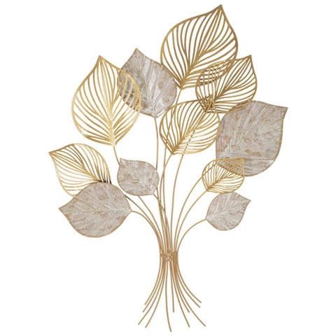 Decorazione In Metallo 3d Foglia 38-multicolore-metallo-63x4x85 Cm - Foto 1