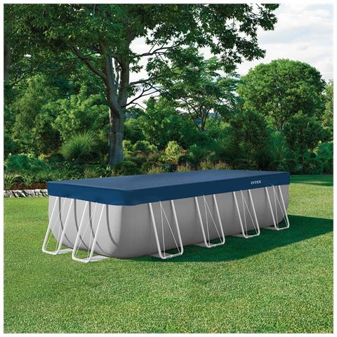 Copertura per piscina 400 x 200 cm Rettangolare PVC e PET - Foto 2