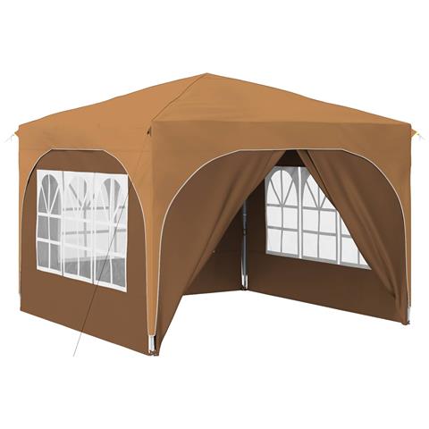 Tenda per feste a pop-up 290 x 290 x 245 cm Beige - Foto 1
