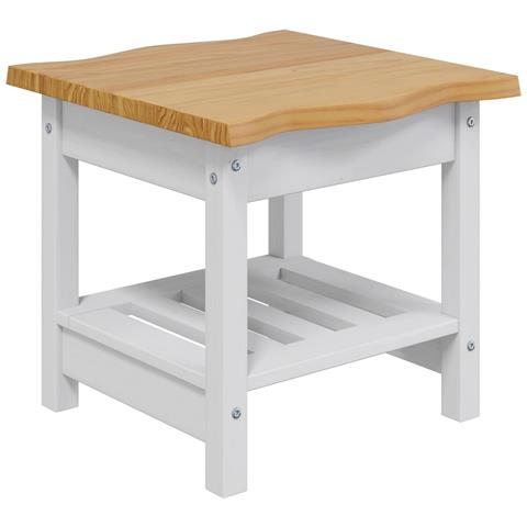 Tavolo laterale con lo scaffale EKAI Bianco 50 x 50 x 45,5 cm - Foto 1
